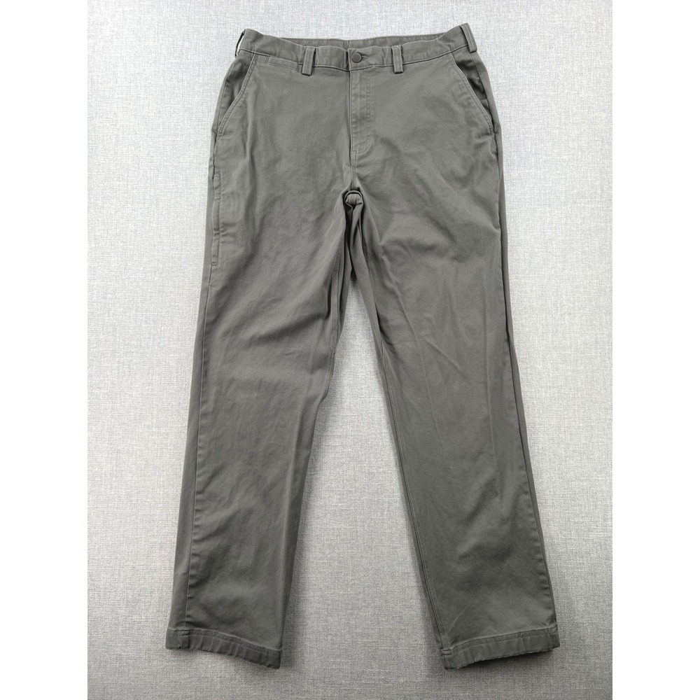 Duluth Trading Co DuluthFlex Ballroom Chino Pants Mens 34x34 Gray Utility Rugged